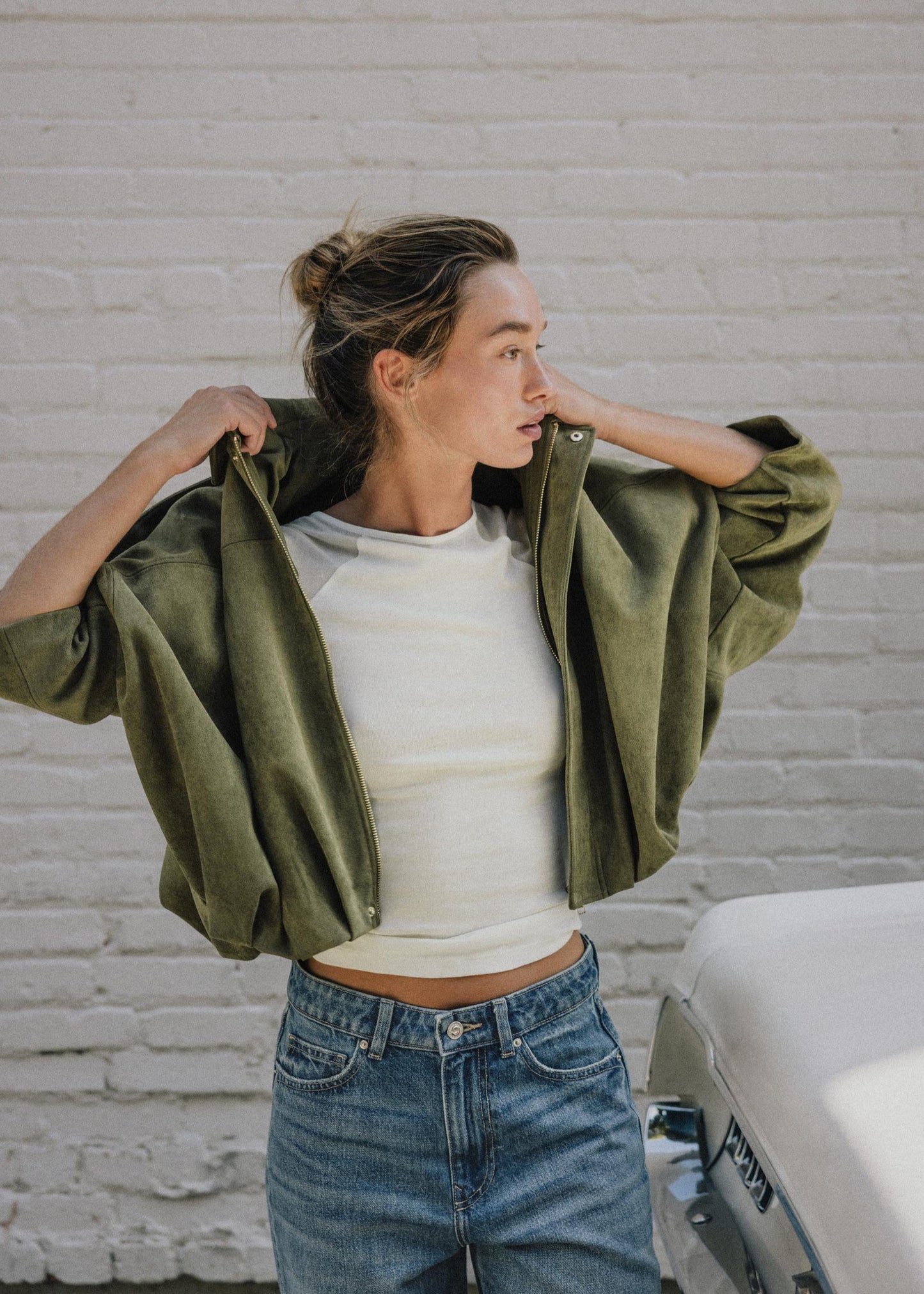 Veste bomber effet daim