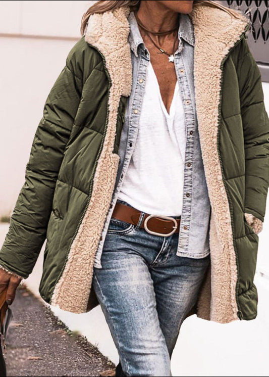 Veste Courte en Coton à Capuche